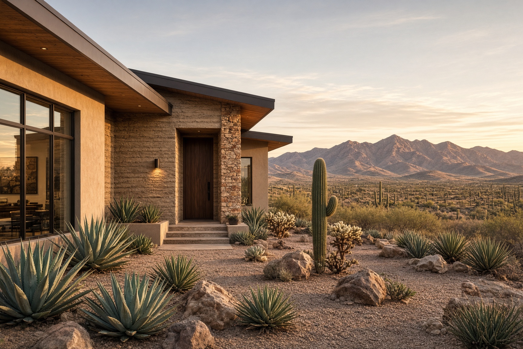 Contemporary desert home for sale in Rio Verde Arizona with McDowell Mountain views